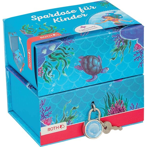 4028279892375 - Spardose Pappe 2 getrennte Boxen Meerjungfrau blau 4028279892375 Roth 4028279892375 - Spardose Pappe 2 getrennte Boxen Meerjungfrau blau 4028279892375 Roth