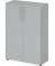 Fl&uuml;gelt&uuml;renschrank V4 V4550/5/5/BM, 3 OH, grau, 80x114,4x34,6cm (BxHxT)