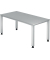 Schreibtisch Q-Serie, manuell h&ouml;henverstellbar, 68-83,5cm (H), 160x80cm (BxT), rechteckig, grau / silber