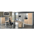 Schrank 4100, 5 Ordnerhöhen, Drehtüren, 1.880 x 800 x 346 mm, ahorn/silber
