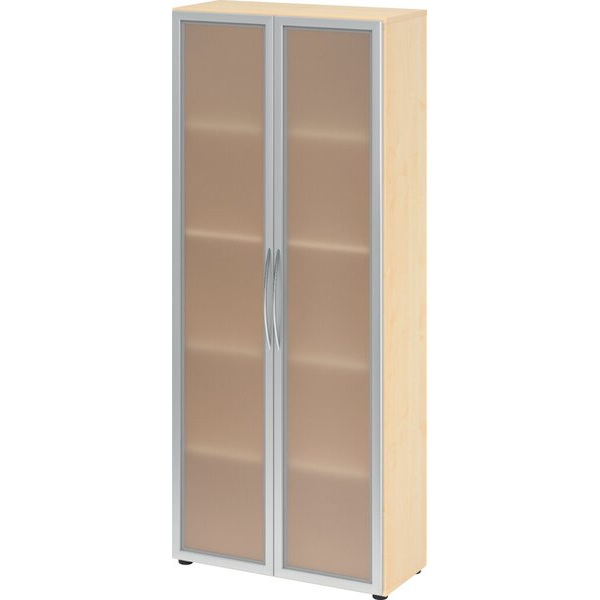 4032062014578 - Glastürenschrank 4200 5 Ordnerhöhen 1880 x 800 x 349mm Milchglas ahorn 4032062014578 Hammerbacher