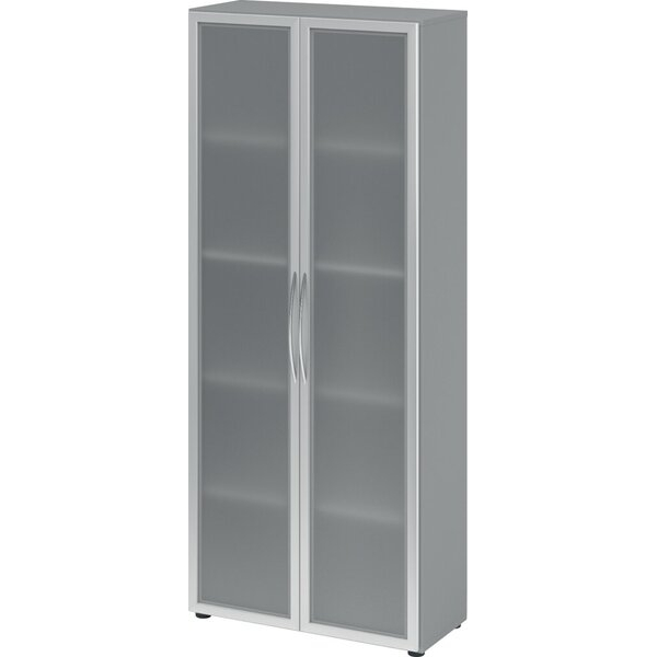 4032062014585 - Glastürenschrank 4200 5 Ordnerhöhen 1880 x 800 x 349mm Milchglas grau 4032062014585 Hammerbacher