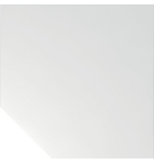 Verkettungsplatte VLT, 120x120cm (BxT), Trapezform, wei&szlig; / silber