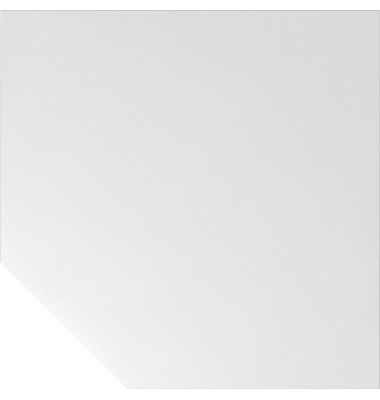 Verkettungsplatte LT12, Trapezform, Stüzfuß, 1200 x 1200 mm, weißsilber