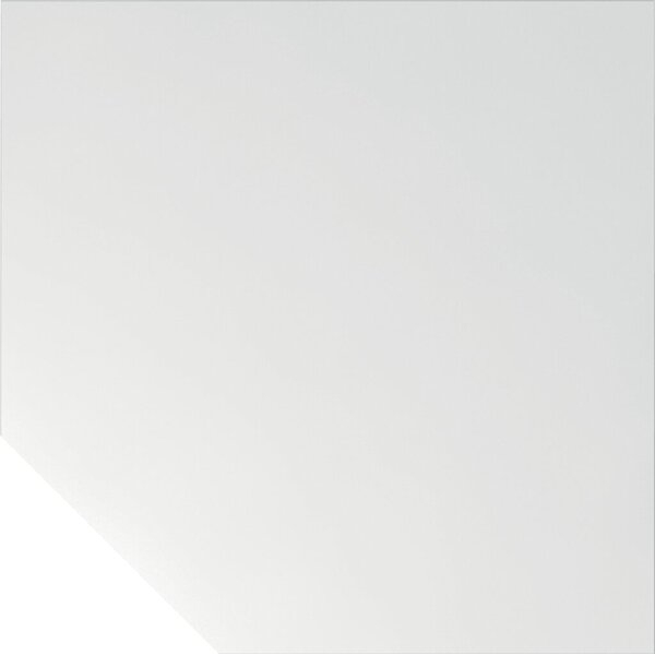 4032062032534 - Trapezplatte Breno Verbindungsplatte für Schreibtische Breno mit Stützfuß L 1200 x B 1200 mm Spanplatte Weiß Silber