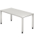 Schreibtisch Q-Serie, manuell höhenverstellbar, 68,5-81cm (H), 160x80cm (BxT), rechteckig, weiß / silber