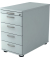 Standcontainer SC50, 4 Auszüge, Zentralverriegelung, 420 x 800 x 720/760 mm, grau