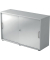 Schiebetürenschrank 1752, (H x B x T) 748 x 120 x 400 mm, 2 Ordnerhöhen, abschließbar, grau/silber