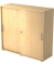 Schiebetürenschrank 1753, (H x B x T) 1200 x 1110 x 400 mm, 3 Ordnerhöhen, abschließbar, ahorn/ahorn