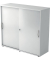 Schiebetürenschrank 1753, (H x B x T) 1200 x 1110 x 400 mm, 3 Ordnerhöhen, abschließbar, weiß/weiß