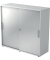 Schiebet&uuml;renschrank V1752/V1753 V1753S/W/S/BM, abschlie&szlig;bar, 3 OH, wei&szlig;/silber, 120x110x40cm (BxHxT)
