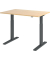 Sitz-Steh-Schreibtisch XMKA, elektrisch h&ouml;henverstellbar, 70-120cm (H), 120x80cm (BxT), rechteckig, ahorn / graphit