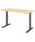 Sitz-Steh-Schreibtisch, elektrisch höhenverstellbar, 70-120cm (H), 160x80cm (BxT), rechteckig, ahorn / graphit