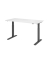 Sitz-Steh-Schreibtisch, elektrisch höhenverstellbar, 70-120cm (H), 160x80cm (BxT), rechteckig, weiß / graphit