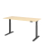 Sitz-Steh-Schreibtisch, elektrisch höhenverstellbar, 70-120cm (H), 180x80cm (BxT), rechteckig, ahorn / graphit