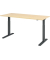 Sitz-Steh-Schreibtisch, elektrisch höhenverstellbar, 70-120cm (H), 180x80cm (BxT), rechteckig, ahorn / graphit