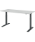 Sitz-Steh-Schreibtisch, elektrisch höhenverstellbar, 70-120cm (H), 180x80cm (BxT), rechteckig, grau / graphit
