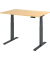 Schreibtisch Basic, höhenverstellbar, 64-129cm (H), rechteckig, ahorn / graphit