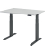 Schreibtisch Basic, höhenverstellbar, 64-129cm (H), rechteckig, grau / graphit