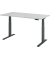 Schreibtisch Basic, höhenverstellbar, 64-129cm (H), rechteckig, grau / graphit