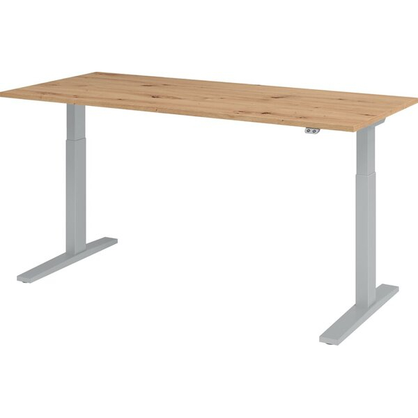 4032062188880 - HAMMERBACHER XMKA19 elektrisch höhenverstellbarer Schreibtisch asteiche rechteckig C-Fuß-Gestell silber 1800 x 800 cm 4032062188880 - HAMMERBACHER XMKA19 elektrisch höhenverstellbarer Schreibtisch asteiche rechteckig C-Fuß-Gestell silber 1800 x 800 cm