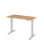 Schreibtisch Mini, elektrisch höhenverstellbar, 71-120cm (H), 140x67,2cm (BxT), rechteckig, asteiche / silber