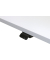 Schreibtisch Mini, elektrisch höhenverstellbar, 71-120cm (H), 140x67,2cm (BxT), rechteckig, weiß / silber
