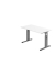 Schreibtisch O-Serie mini, manuell höhenverstellbar, 65-85cm (H), 120x67,2cm (BxT), rechteckig, weiß / graphit