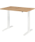 Sitz-Steh-Schreibtisch XMKA, elektrisch h&ouml;henverstellbar, 70-120cm (H), 120x80cm (BxT), rechteckig, asteiche / wei&szlig;