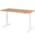 Sitz-Steh-Schreibtisch XMKA, elektrisch h&ouml;henverstellbar, 70-120cm (H), 160x80cm (BxT), rechteckig, asteiche / wei&szlig;