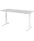 Schreibtisch XMKA, elektrisch h&ouml;henverstellbar, 70-120cm (H), 180x80cm (BxT), rechteckig, grau / wei&szlig;