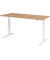 Sitz-Steh-Schreibtisch XMKA, elektrisch h&ouml;henverstellbar, 70-120cm (H), 180x80cm (BxT), rechteckig, asteiche / wei&szlig;