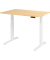 Schreibtisch Basic, höhenverstellbar, 64-129cm (H), rechteckig, ahorn / weiß