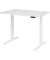 Schreibtisch Basic, höhenverstellbar, 64-129cm (H), rechteckig, weiß / weiß