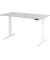 Schreibtisch Basic, höhenverstellbar, 64-129cm (H), rechteckig, grau / weiß