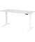 Schreibtisch Basic, höhenverstellbar, 64-129cm (H), rechteckig, weiß / weiß