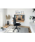 Wandschreibtisch, 65cm (H), rechteckig, graphit/eiche / graphit/eiche hell