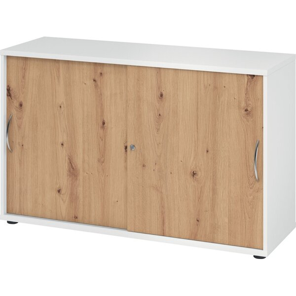 4032062304600 - Schiebetürenschrank 1752 (H x B x T) 748 x 120 x 400 mm 2 Ordnerhöhen abschließbar weiß asteiche 4032062304600 Hammerbacher 4032062304600 - Schiebetürenschrank 1752 (H x B x T) 748 x 120 x 400 mm 2 Ordnerhöhen abschließbar weiß asteiche 4032062304600 Hammerbacher