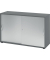 Schiebetürenschrank 1752, (H x B x T) 748 x 120 x 400 mm, 2 Ordnerhöhen, abschließbar, graphit/silber