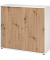 Schiebetürenschrank 1753, (H x B x T) 1200 x 1110 x 400 mm, 3 Ordnerhöhen, abschließbar, weiß/asteiche