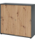 Schiebetürenschrank 1753, (H x B x T) 1200 x 1110 x 400 mm, 3 Ordnerhöhen, abschließbar, graphit/asteiche