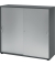 Schiebetürenschrank 1753, (H x B x T) 1200 x 1110 x 400 mm, 3 Ordnerhöhen, abschließbar, graphit/silber