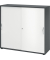 Schiebetürenschrank 1753, (H x B x T) 1200 x 1110 x 400 mm, 3 Ordnerhöhen, abschließbar, graphit/weiß