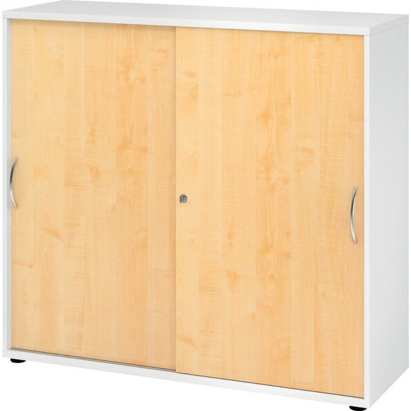 4032062304693 - Schiebetürenschrank 1753 (H x B x T) 1200 x 1110 x 400 mm3 Ordnerhöhen abschließbar weiß ahorn 4032062304693 Hammerbacher 4032062304693 - Schiebetürenschrank 1753 (H x B x T) 1200 x 1110 x 400 mm3 Ordnerhöhen abschließbar weiß ahorn 4032062304693 Hammerbacher