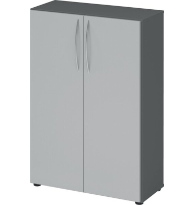 Aktenschrank 4550 V4550/G/5/BM, nein, 3 OH, grafit/lichtgrau, 80x114,4x34,6cm (BxHxT)
