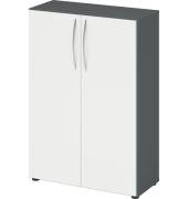 Aktenschrank 4550, V4550GWBM grafit, weiß 2 Fachböden 80,0 x 34,6 x 114,4 cm