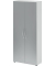 Flügeltürenschrank 4100, 1880 x 800 x 346 mm, 5 Ordnerhöhen, 4 Fachböden, weiß/silber