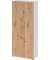 Flügeltürenschrank 4100, 1880 x 800 x 346 mm, 5 Ordnerhöhen, 4 Fachböden, weiß/asteiche