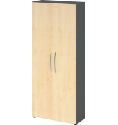 Aktenschrank 4100 V4100/G/3/BM, nein, 5 OH, grafit/ahorn, 80x188x34,6cm (BxHxT)