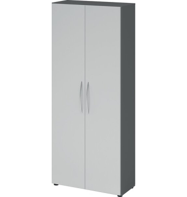 Aktenschrank 4100, V4100G5BM grafit, lichtgrau 4 Fachböden 80,0 x 34,6 x 188,0 cm
